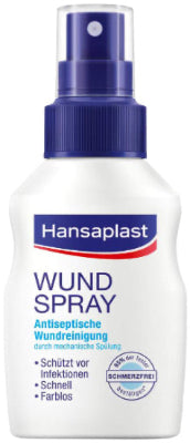 Hansaplast Wundspray 50 ml – schmerzfreie Wundreinigung, antiseptisch & hautfreundlich