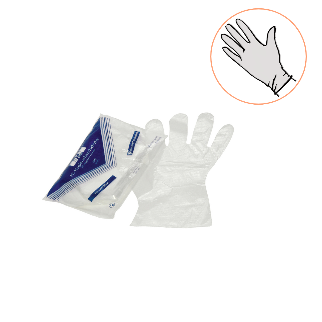 Einmalhandschuh 4 Stück groß/large
