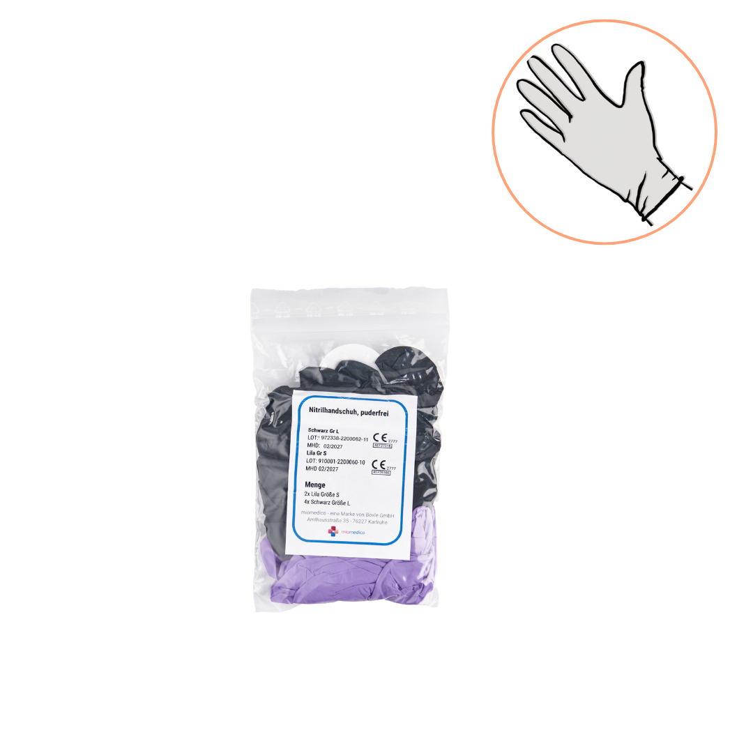 3 Paar Einmalhandschuhe in Größe L & S