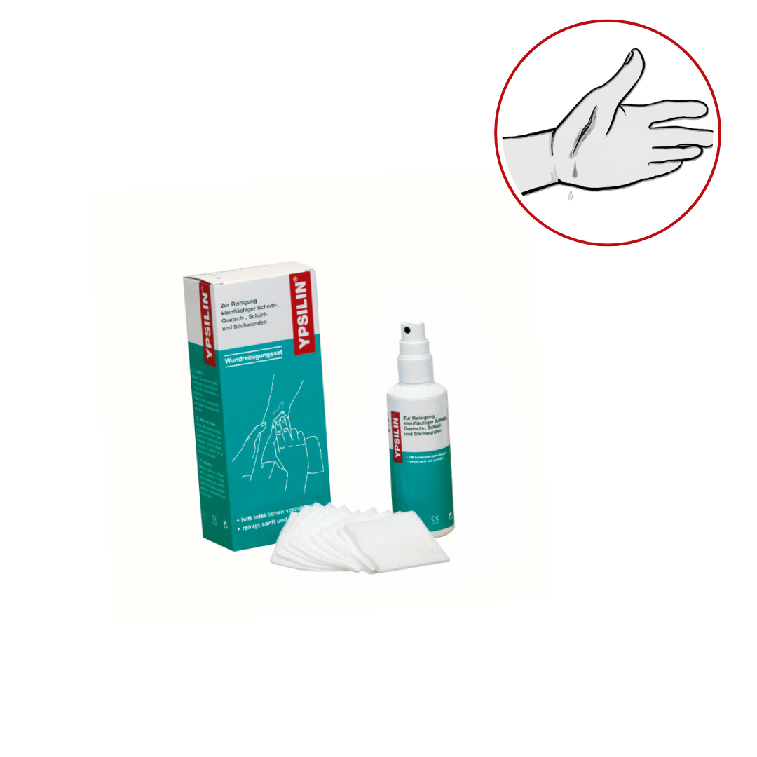 YPSILIN® Wundreinigungsset klein 50 ml + 10 Tücher