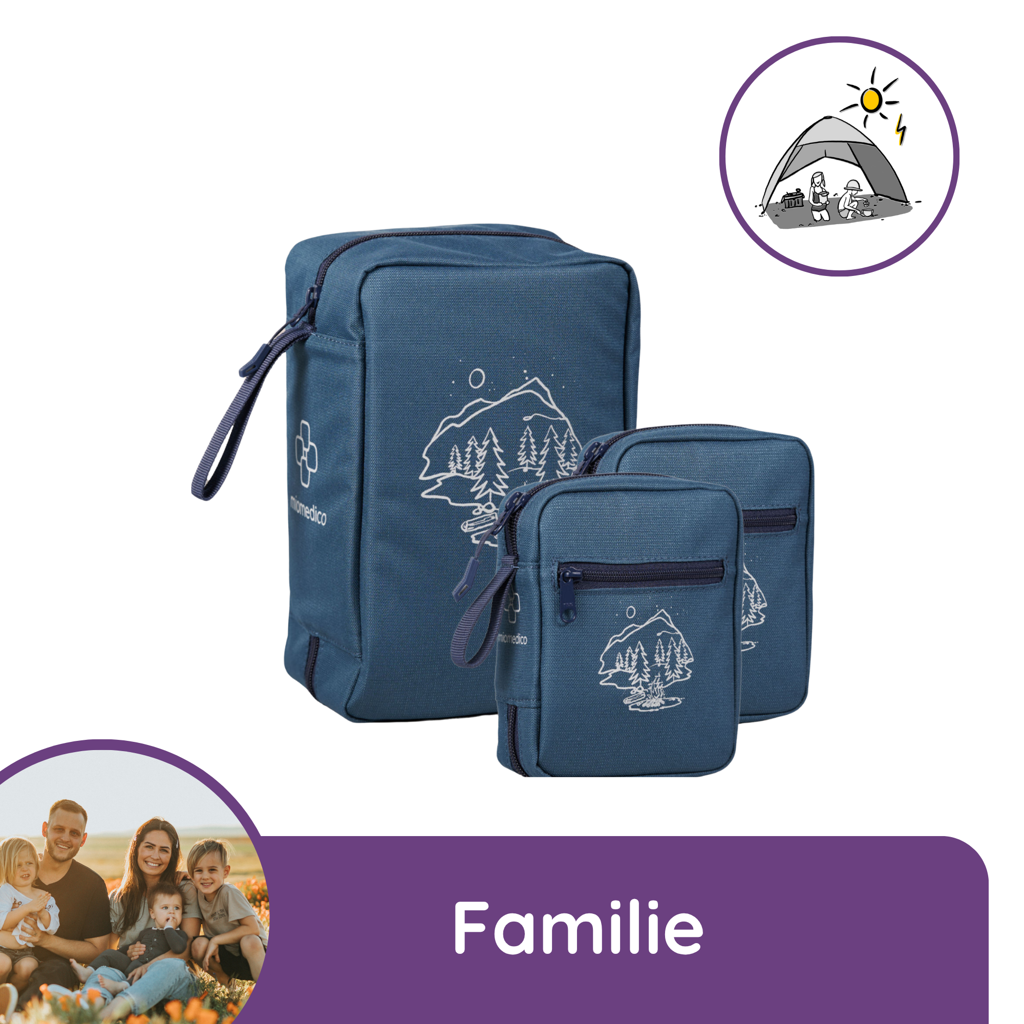MegaBundle: Reiseapotheke + 2 Erste-Hilfe-Sets Familie