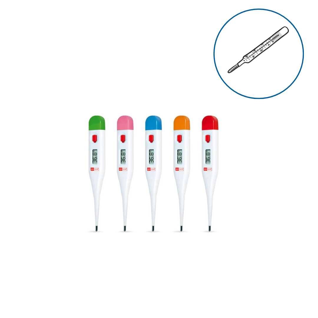 Digitales Fieberthermometer in 5 Farben, einfaches Modell
