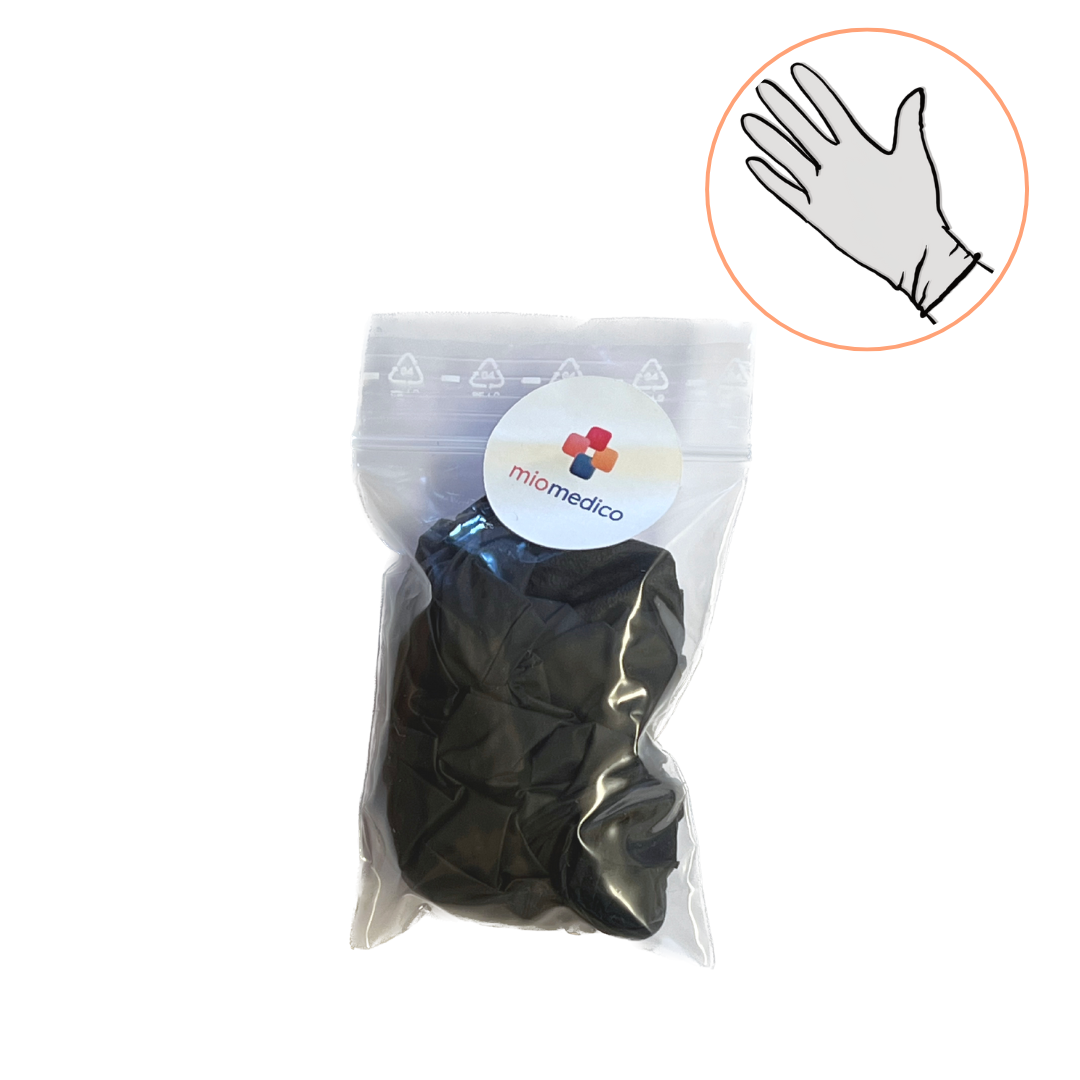 1 Paar Einmalhandschuhe in Größe L, schwarz