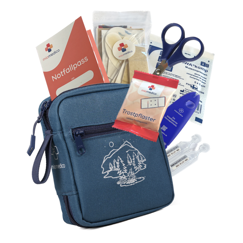 Erste Hilfe Tasche mit vielseitiger Ausstattung an Medizinprodukten für kleine und große Notfälle